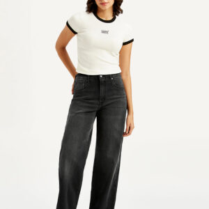 Women's Blue Mile High Wide Leg Fit High Rise Jeans